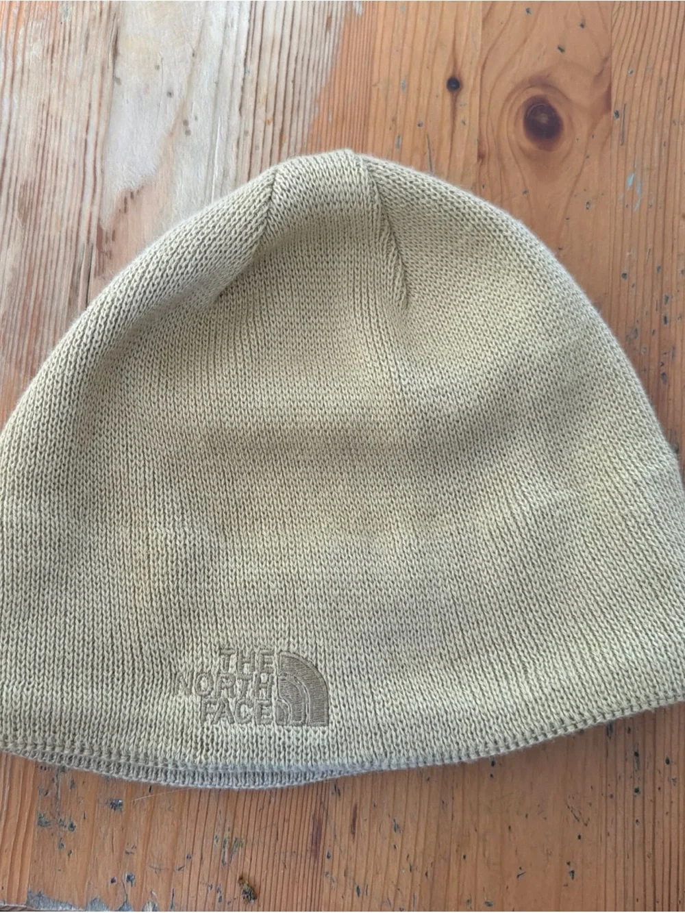The North Face Beige Knit Beanie